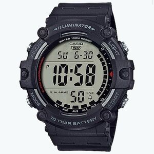Casio Black Smartwatch with Rugged Design and Digital Display